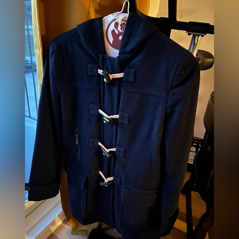 Navy Blue Banana Republic Duffel Coat